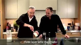 aerolatte  milk frother makes three layer caffè latte macchiato [upl. by Ginger]