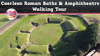 CAERLEON ROMAN BATHS amp AMPHITHEATRE WALES  Walking Tour  Pinned on Places [upl. by Waxman]