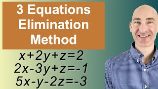 Solving Systems of 3 Equations Elimination [upl. by Leggat]