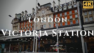 London Victoria Station Walk Through England 4K [upl. by Nosnev833]