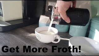 How to Get More Froth from Your Nespresso Coffee Aeroccino  Nespresso tips and help [upl. by Demmahom]