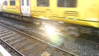 Merseyrail 507 009 making arcs at Birkdale station [upl. by Eilahtan325]