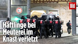 Gefängnismeuterei Polizei stürmt Knast in Thüringen  JVA Untermaßfeld [upl. by Holmun]